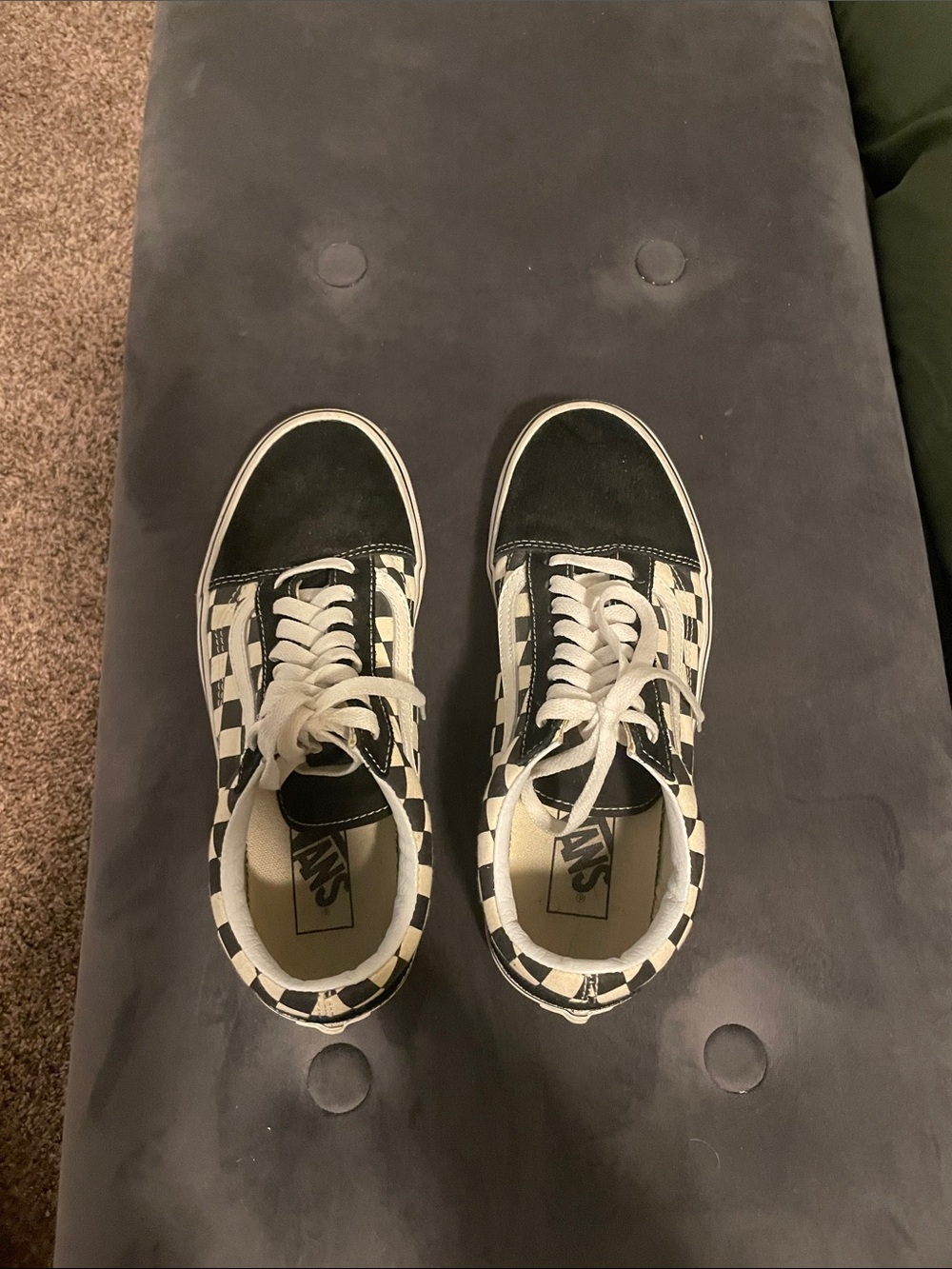 Vans Black & White Checkerboard Old Skool Sneakers - Picture 5 of 5